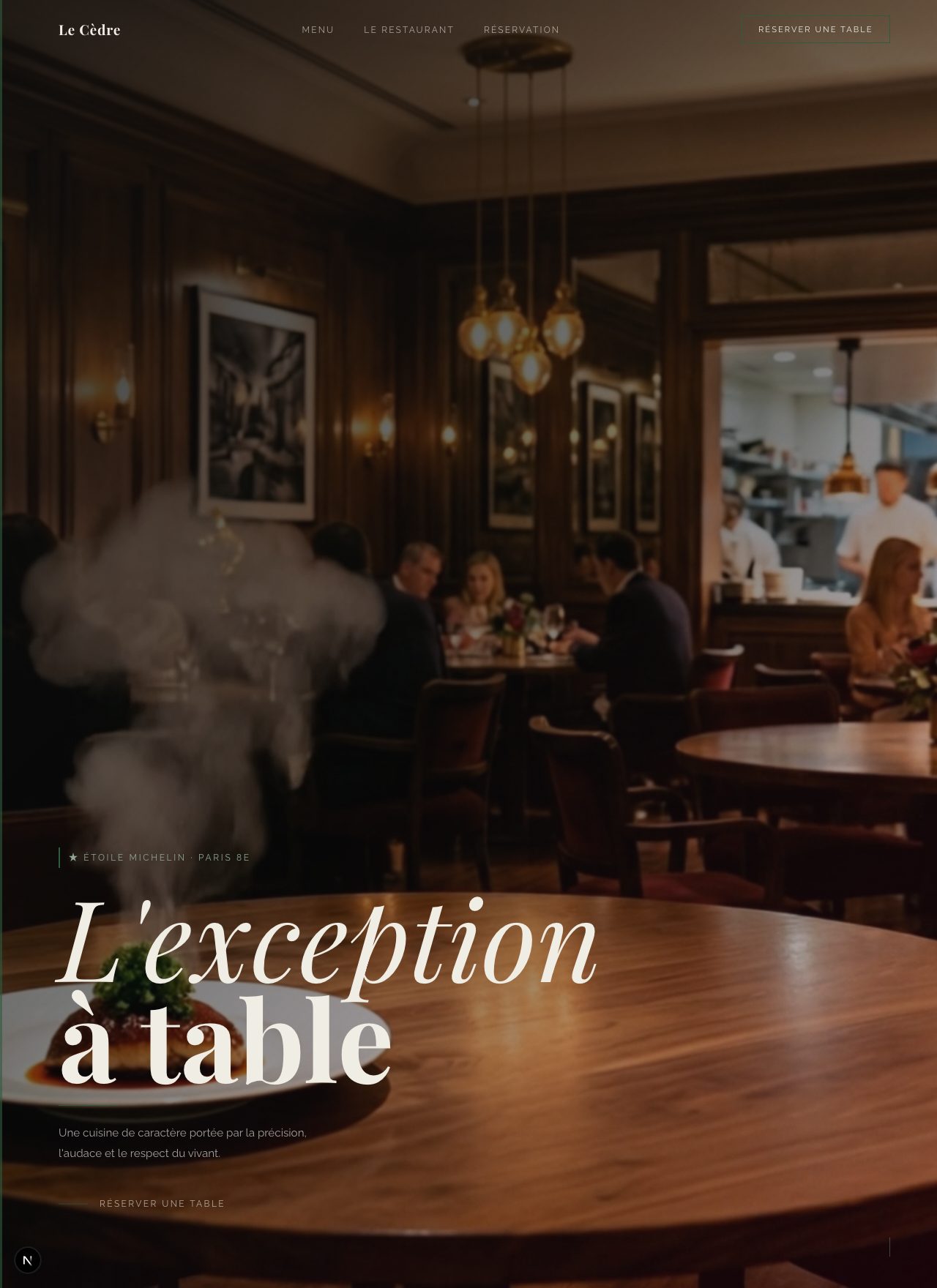 Aperçu du site Restaurant